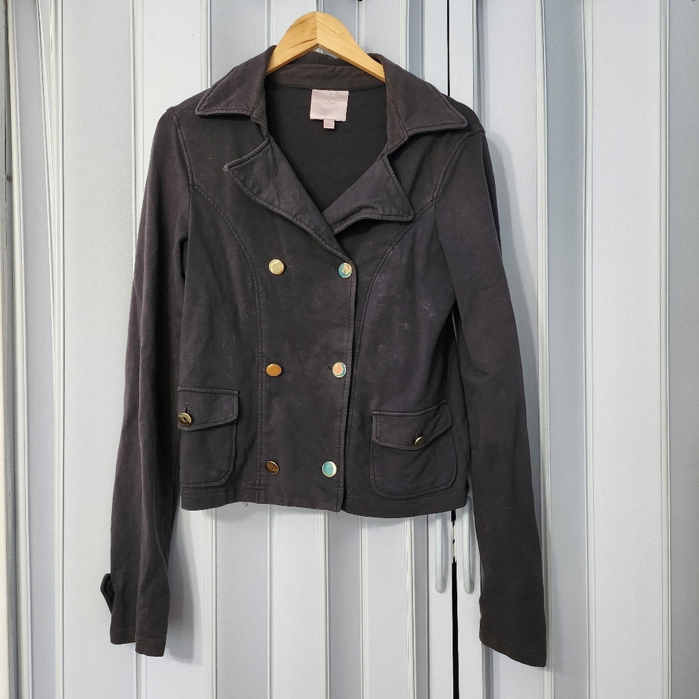 Vintage Romeo & Juliet Couture Y2K Military Style Cotton Stretch Jacket Sz L